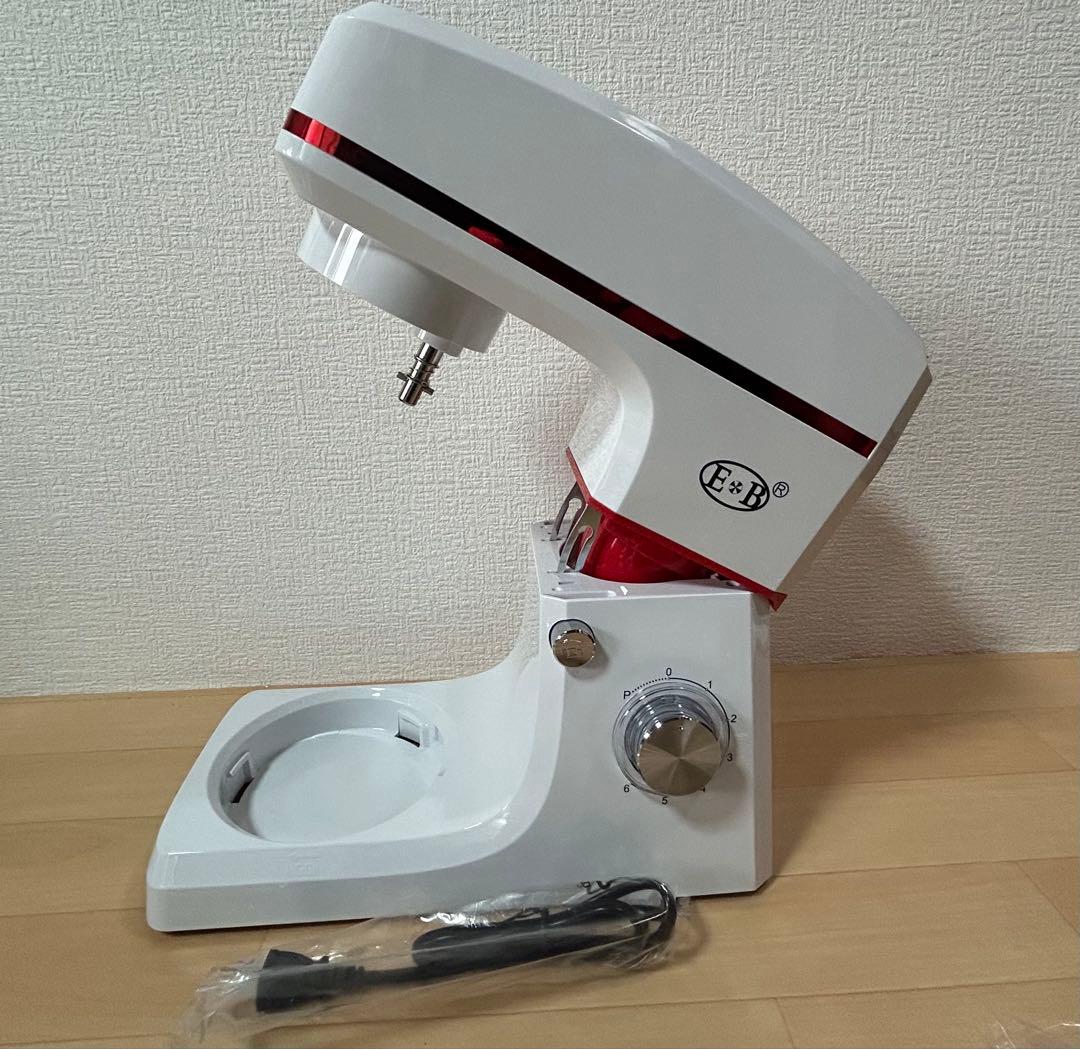 スタンドミキサー 8L大容量 四種類アタッチメント付き 七段階速度調節