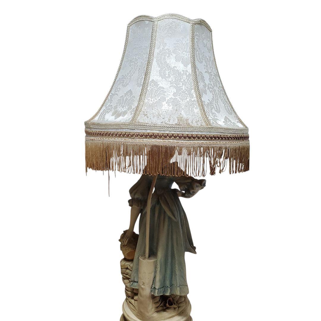 【激レア/特大90cm】高級 陶器製 アンティークランプ 西洋美術 フィギュリン