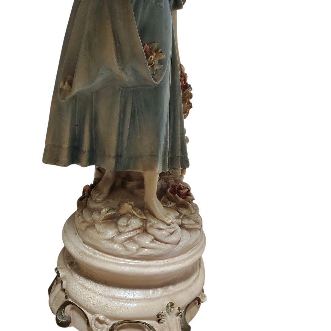 【激レア/特大90cm】高級 陶器製 アンティークランプ 西洋美術 フィギュリン