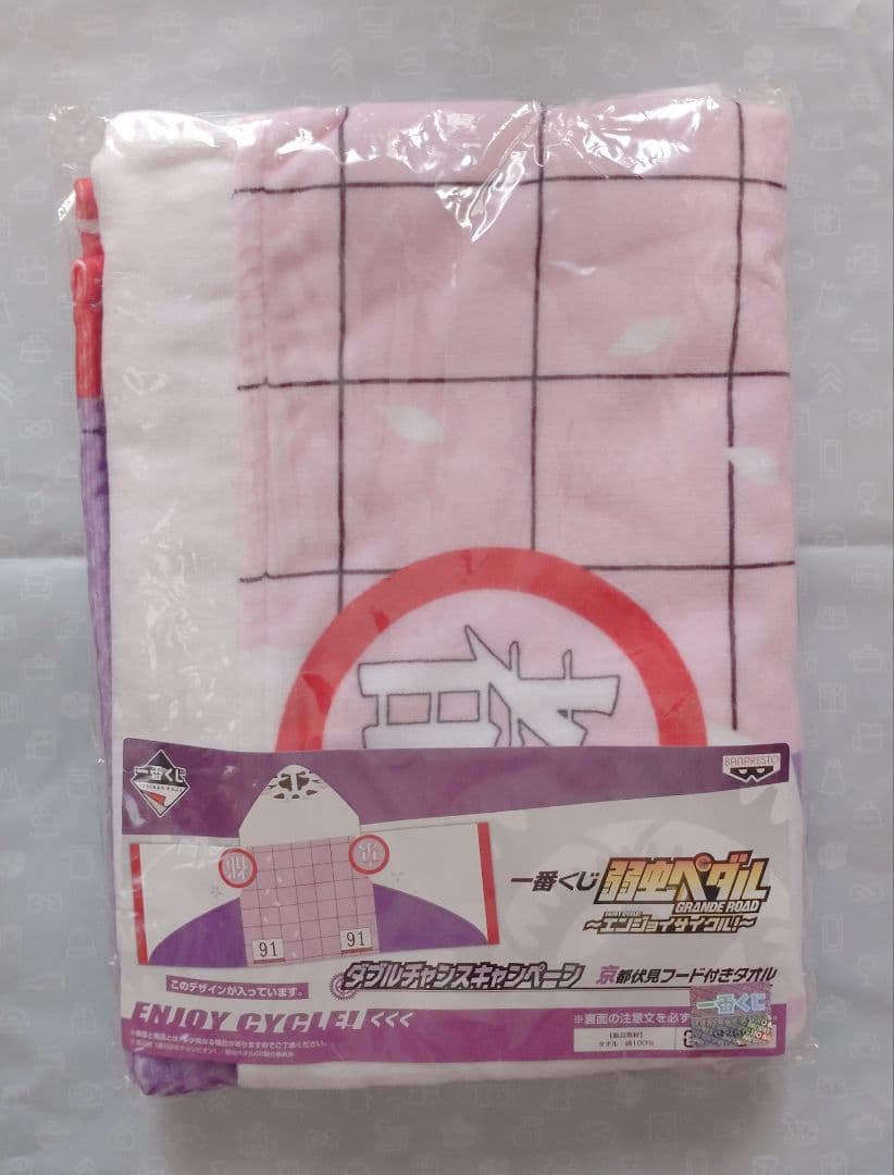 弱虫ペダル 一番くじ フード付きタオル ダブルチャンスキャンペーン 京伏 御堂筋