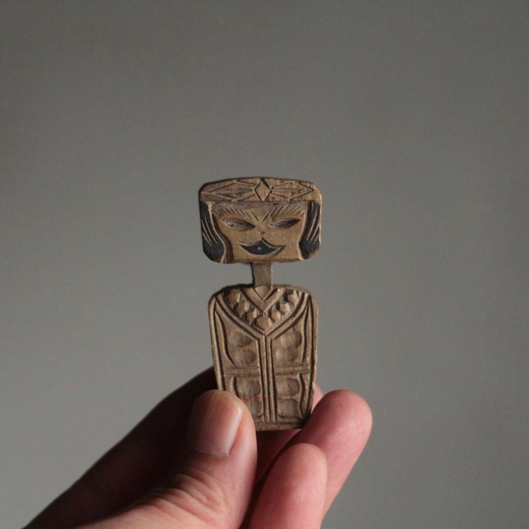 アイヌ 木彫 人形 古道具 民芸 アンティーク オブジェ