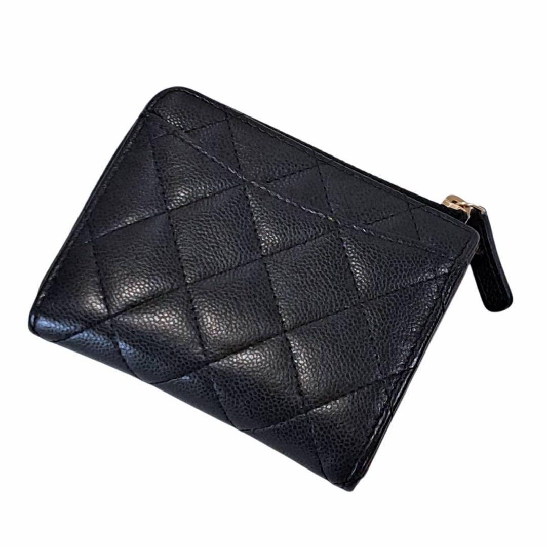 CHANEL マトラッセキャビアスキン　L字ファスナー　財布　AP3999