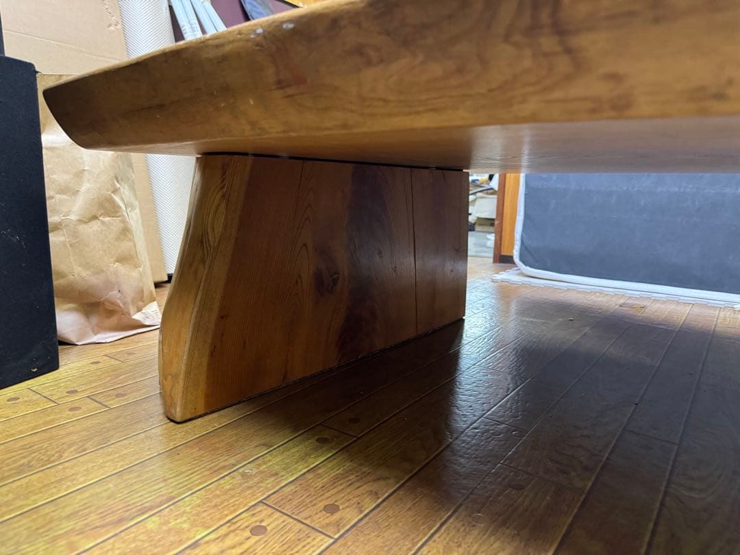 1枚板　机　テーブル　座卓　レトロ