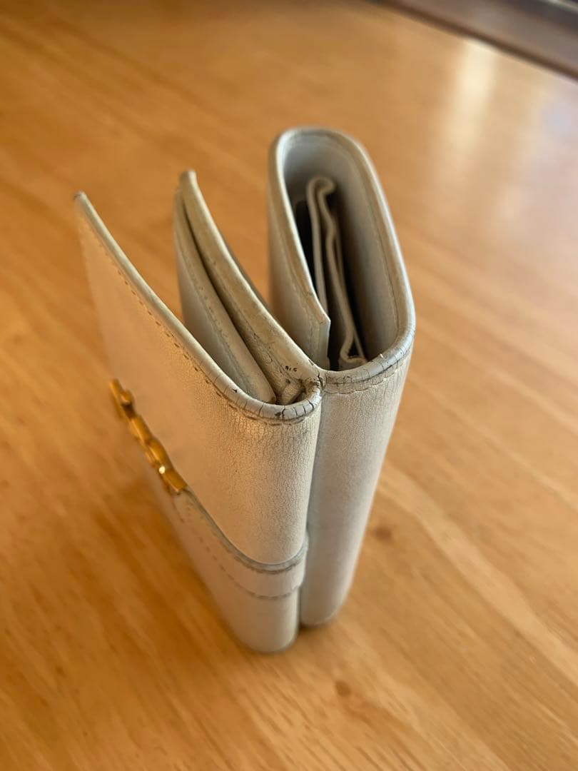 ★SAINT LAURENT★ホワイト 三つ折り財布