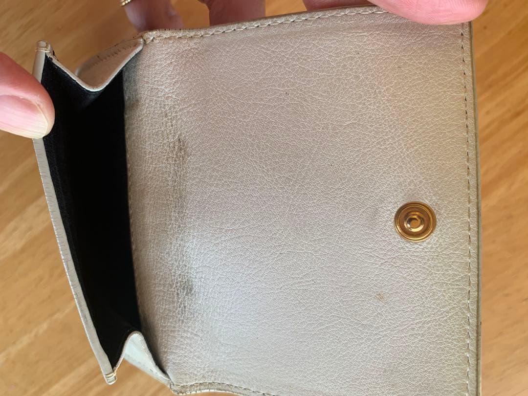 ★SAINT LAURENT★ホワイト 三つ折り財布