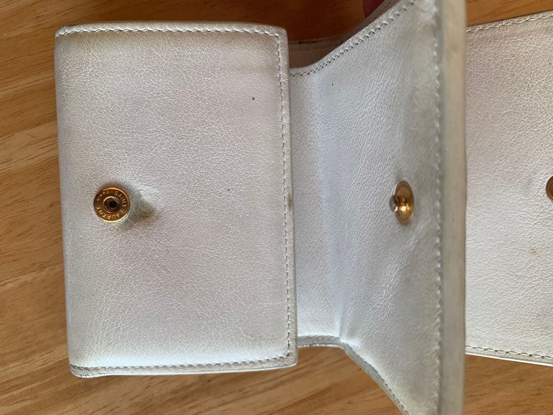 ★SAINT LAURENT★ホワイト 三つ折り財布