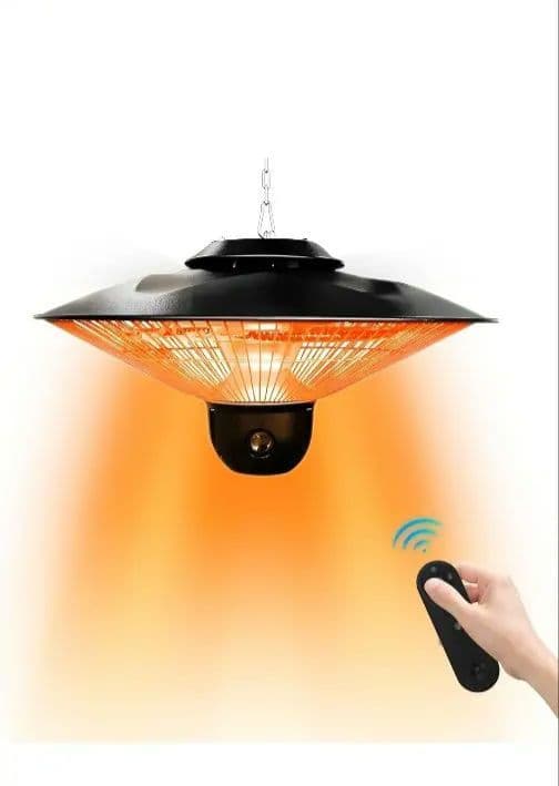 屋外、屋内、電気ヒーター リモコン付き 吊り下げ式　　美品