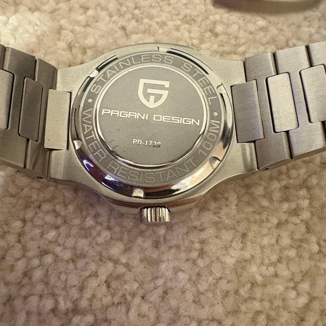 PAGANI DESIGN 自動巻き腕時計 青色