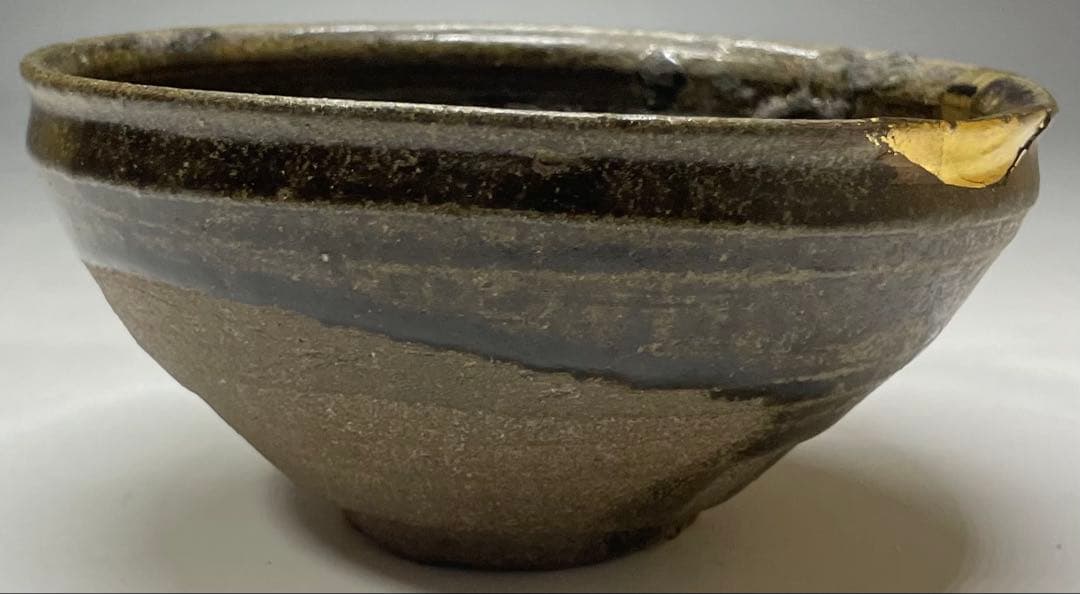 天目茶碗　宋　吉州窯　本金直し　時代箱　Y687