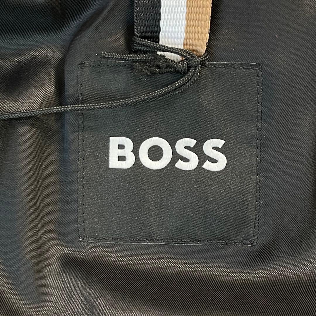 未使用タグ付/XXLサイズ/現行●HUGO BOSS レザージャケット エンボス