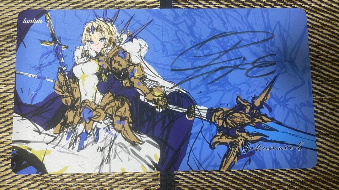 中村エイト　直筆サイン入り　加筆拡張アート　プレイマット　②