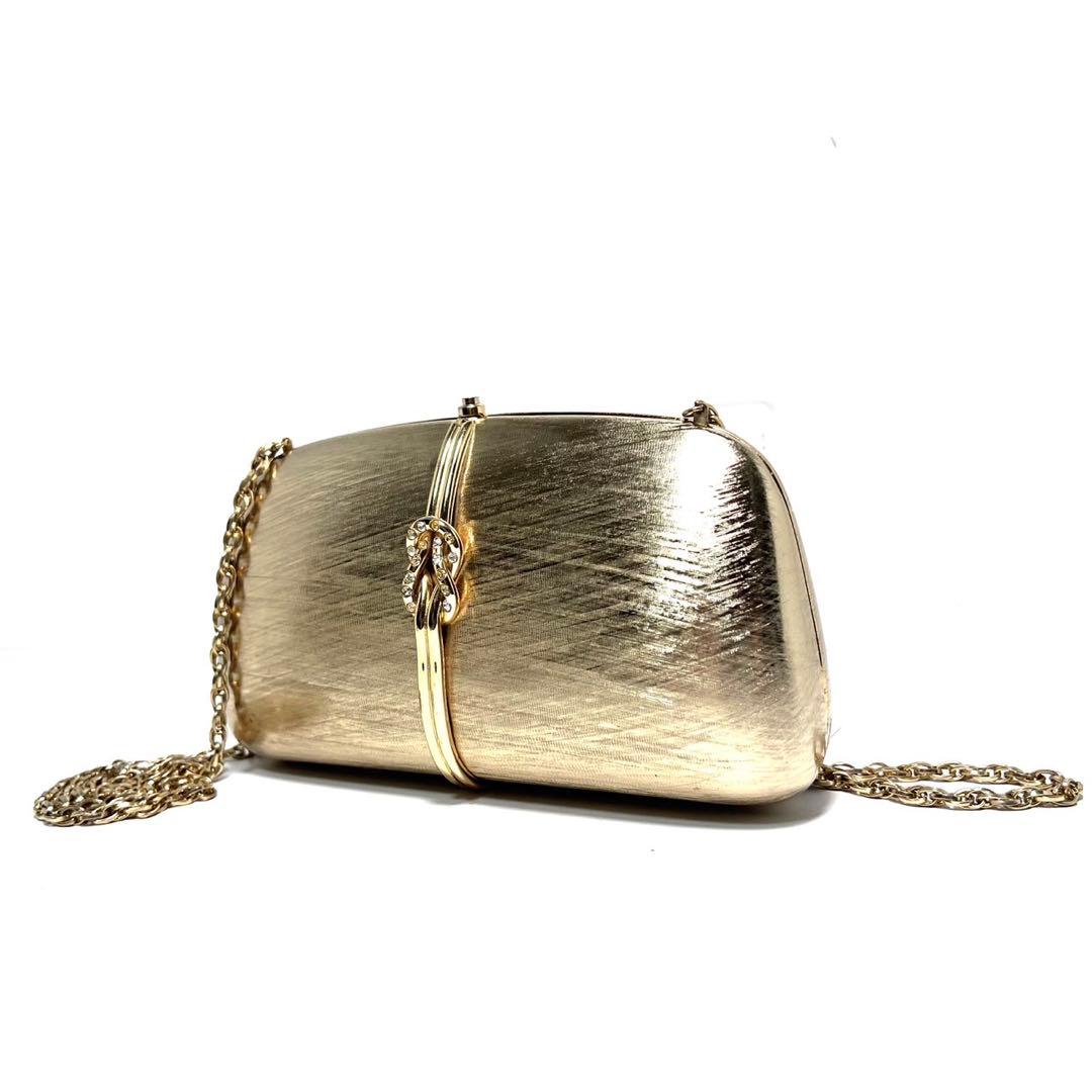 【美品】RODO ロド/ラインストーン金具/チェーン ショルダーバッグ