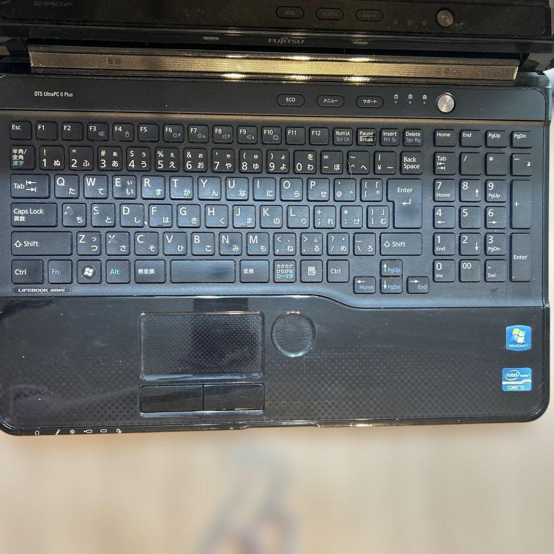 LIFEBOOK AH54/H ノートPC 本体、充電ケーブル、アダプター