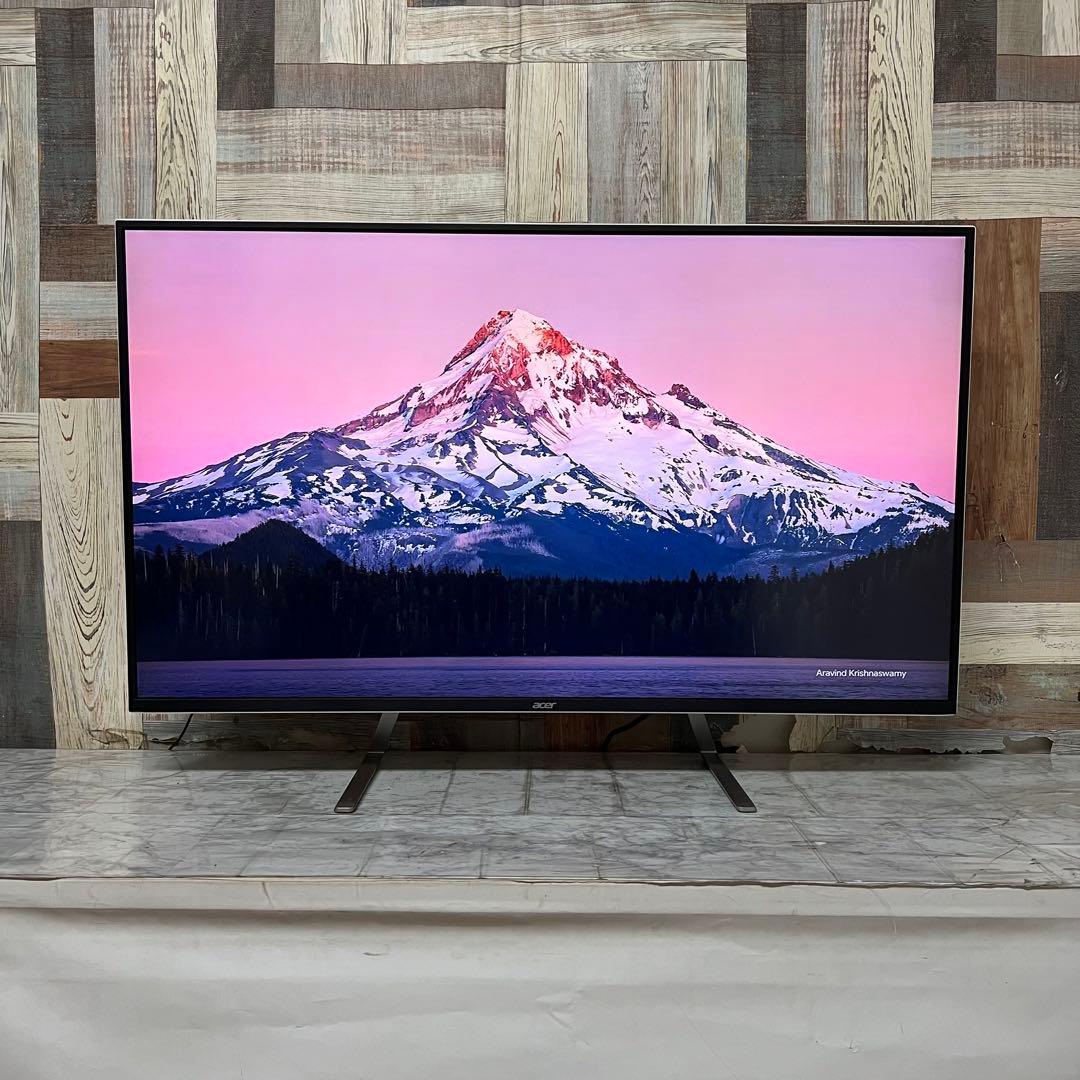 即日受渡❣️全国送料込acer43型4K液晶ホワイトパネルディスプレイ2画面表示