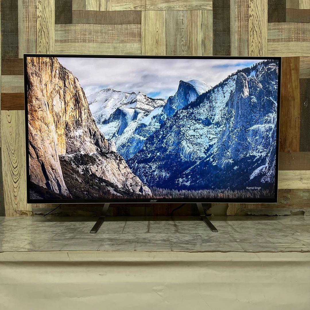 即日受渡❣️全国送料込acer43型4K液晶ホワイトパネルディスプレイ2画面表示