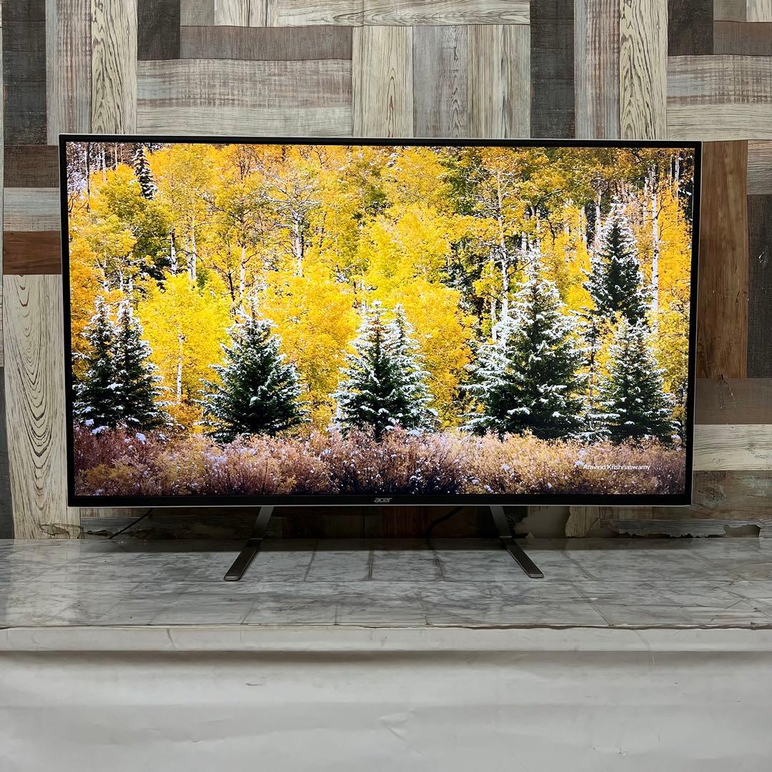 即日受渡❣️全国送料込acer43型4K液晶ホワイトパネルディスプレイ2画面表示