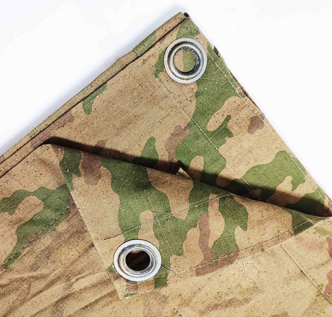 ロシア軍 ソ連軍 M69/81 VSR迷彩 ポンチョ タープ パラトカ 麻縄付き