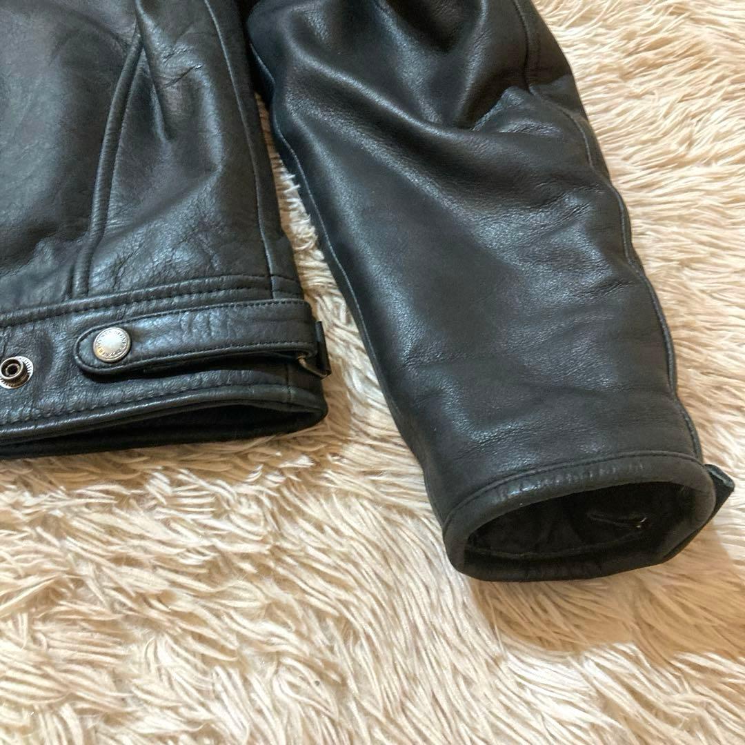 【美品】DEGNER カウレザー ライダースジャケット XL ブラック