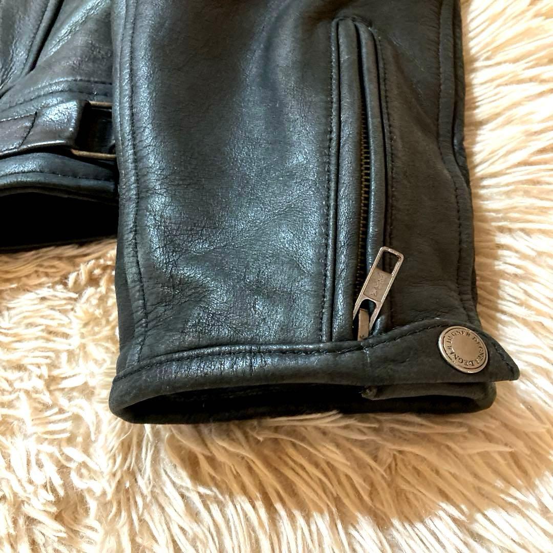 【美品】DEGNER カウレザー ライダースジャケット XL ブラック