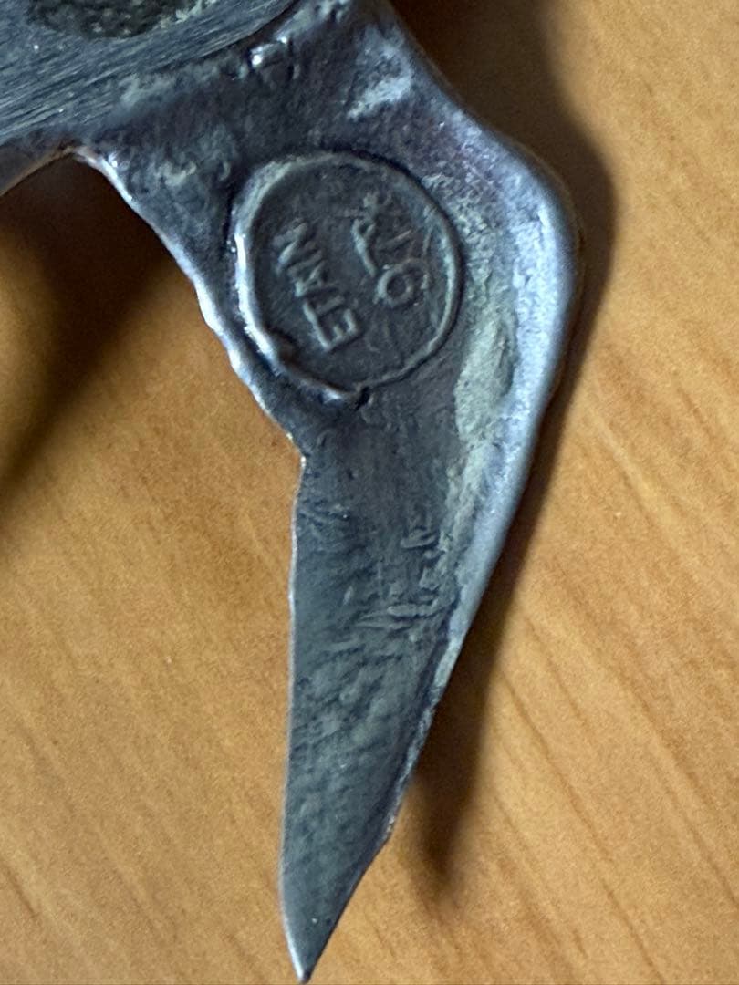 レア フランスアンティーク 蚤の市 ツバメの親子3点セット 錫 ピューター