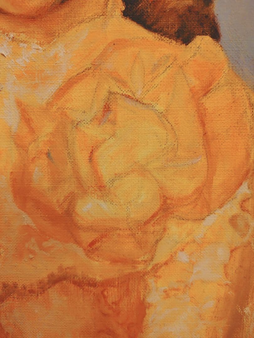 真珠夫人　肖像画　横山めぐみ　油絵　肉筆