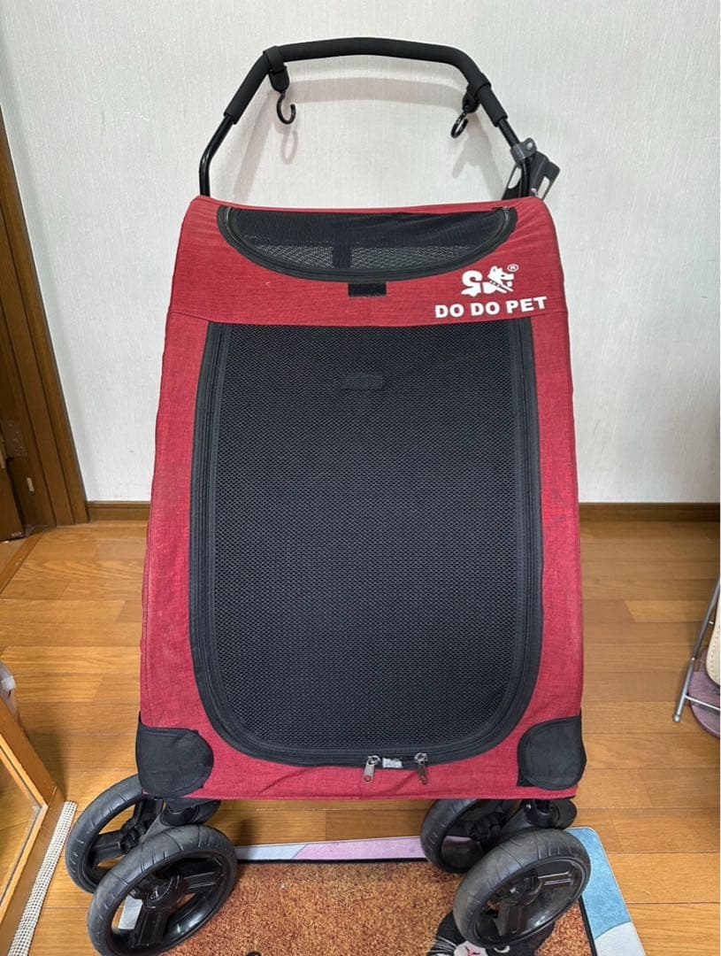 値下げ！送料込み！DOT ペットカート レッド 大型犬対応