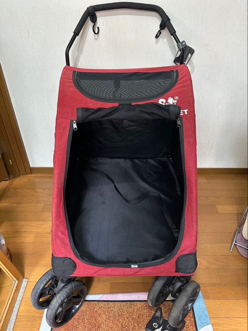 値下げ！送料込み！DOT ペットカート レッド 大型犬対応