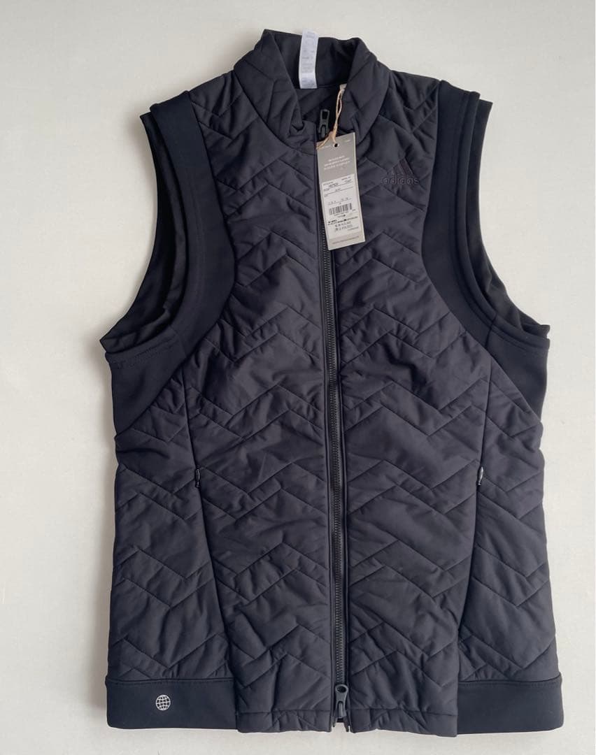 新品タグ付⛳️アディダスゴルフ　中綿ベスト＆裏起毛スカートセット　S