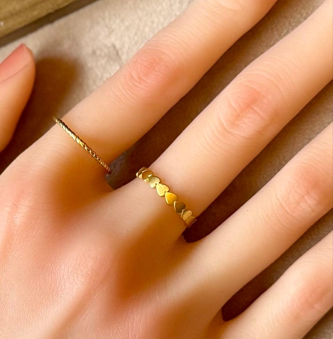 現行品◆マリーエレーヌドゥタイヤック◆K20*ラブバンドリング*14号*ハート