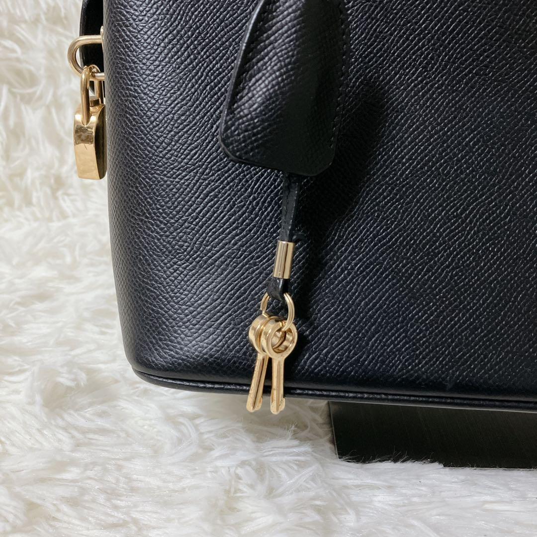 極美品 エットーレ ブガッティ ハンドバッグ ブラック レザー イタリア製