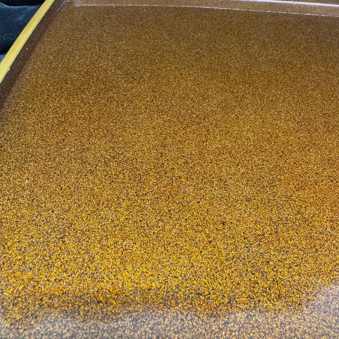 茶道具 金彩菊花蒔絵 重台 四方盆　共箱