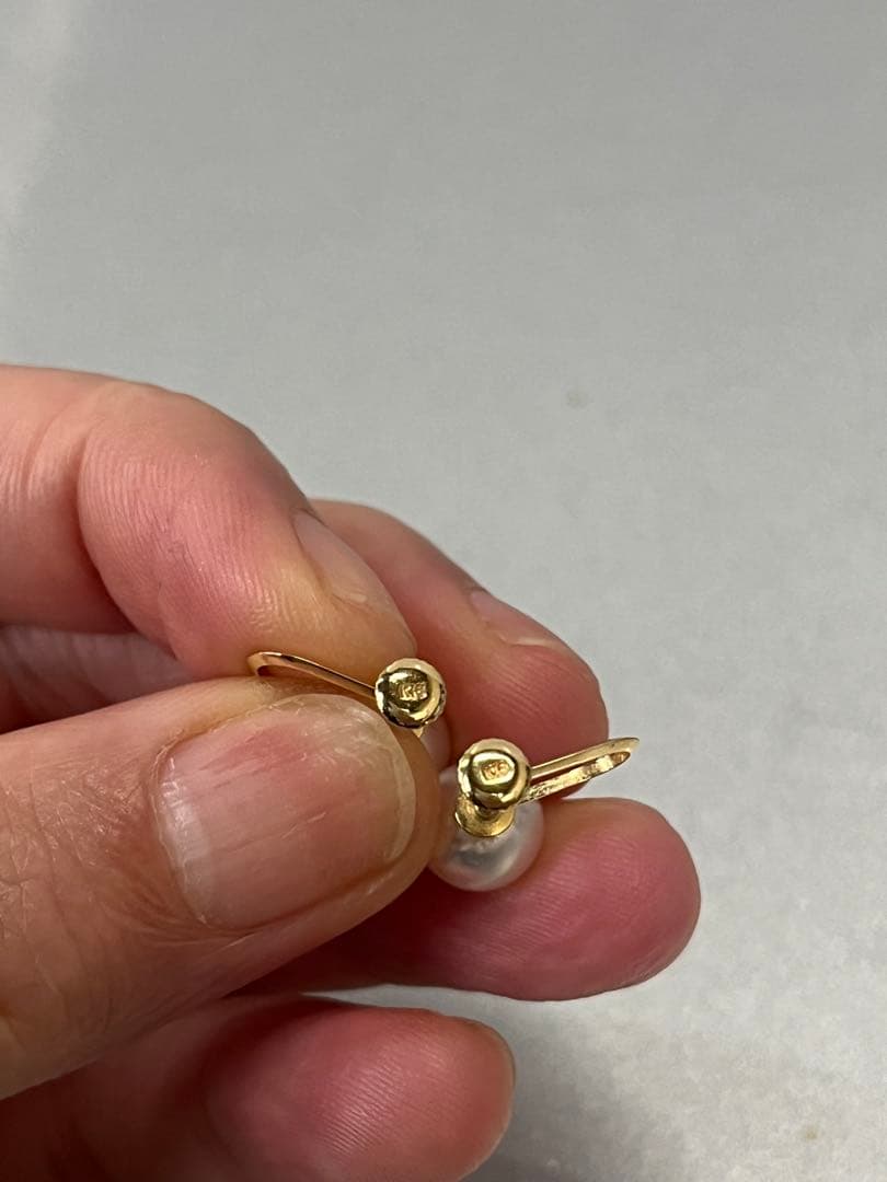 K18 18金　パールイヤリング