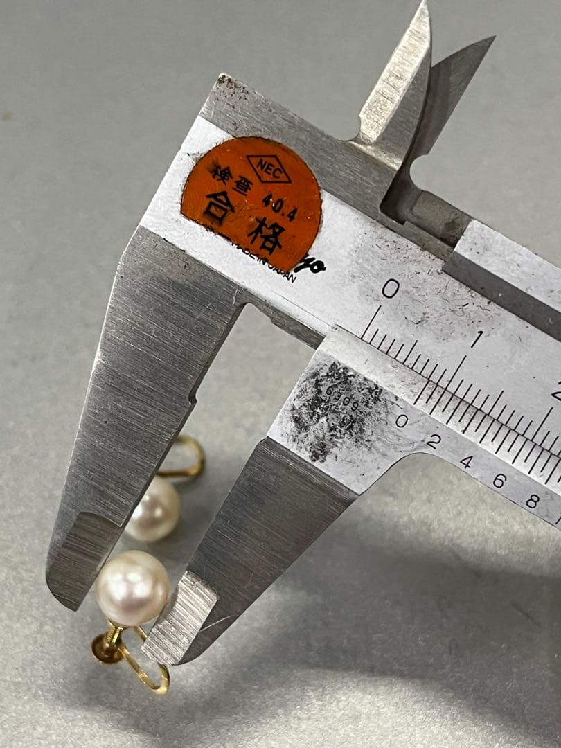 K18 18金　パールイヤリング