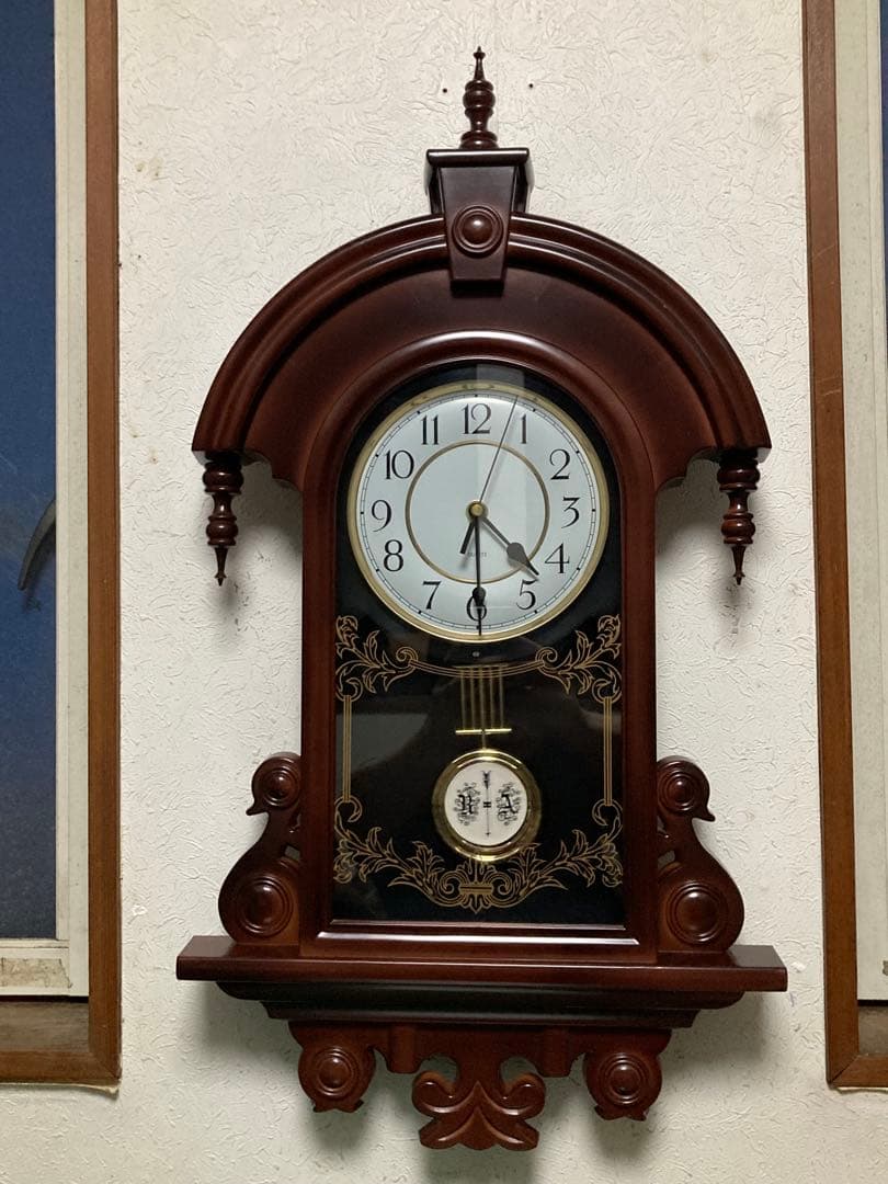 田中実業 雅峰SH-MPT5 5W K-1218涙の雫型 クォーツメロディ柱時計