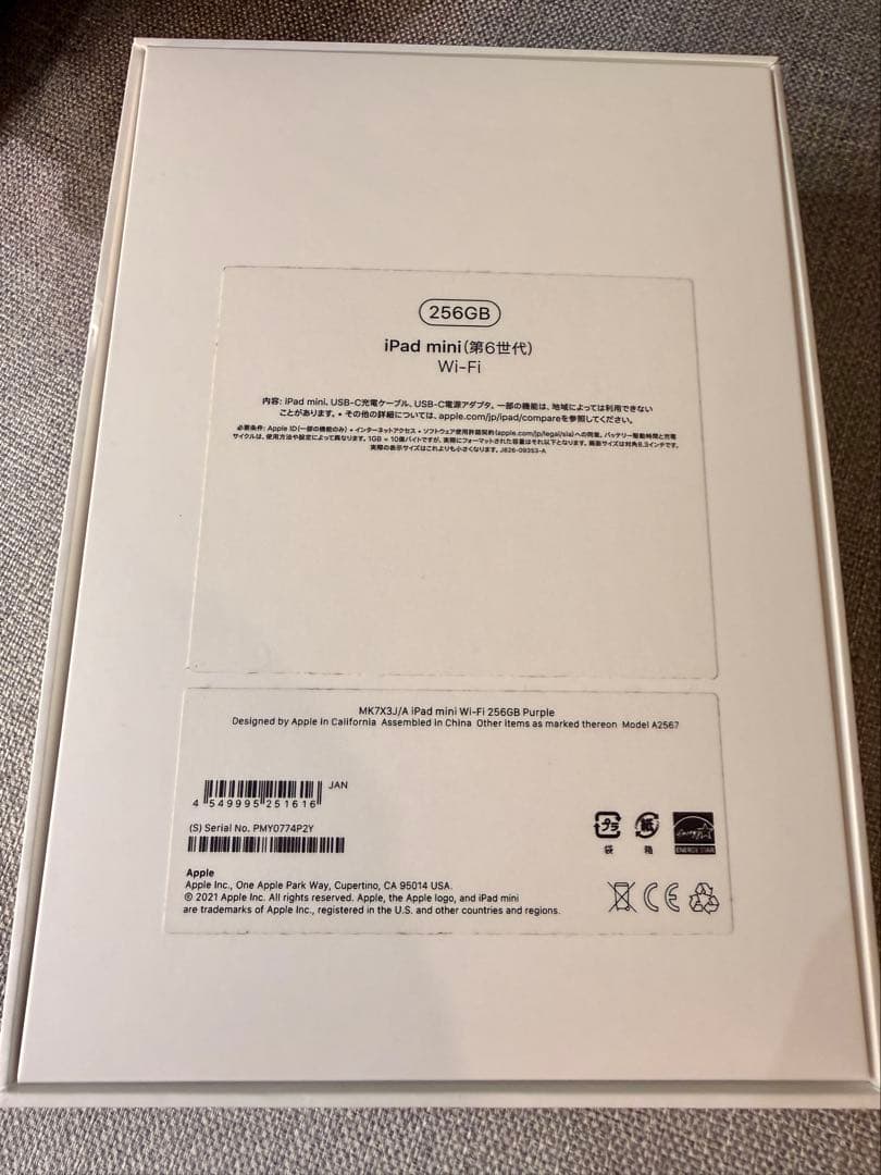 Apple iPad mini (第6世代) 256GB パープル 本体