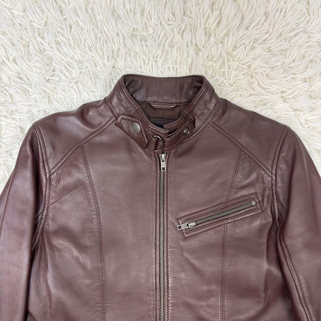 未使用級！リューグーレザーズ ラムレザー シングルライダースジャケット M