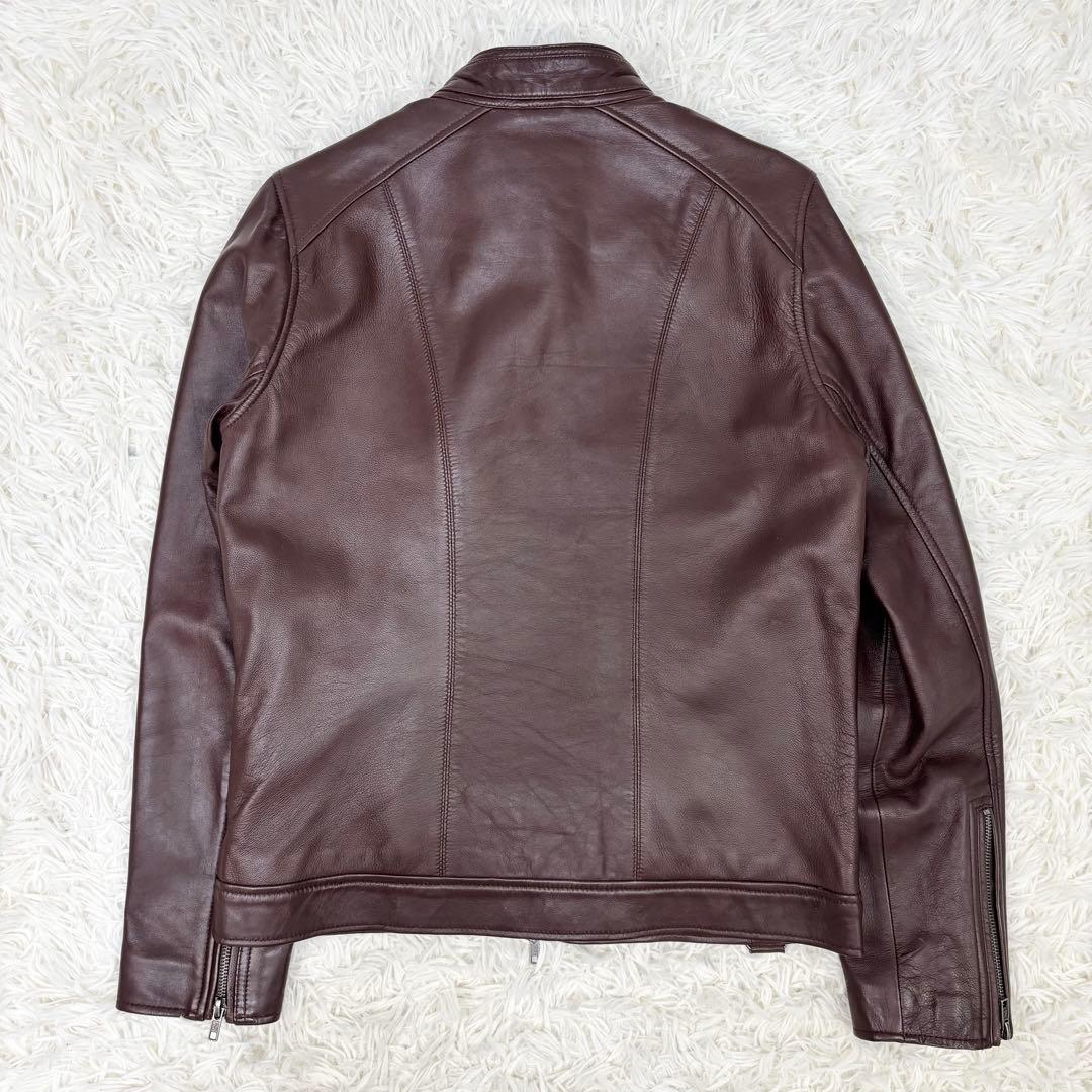 未使用級！リューグーレザーズ ラムレザー シングルライダースジャケット M