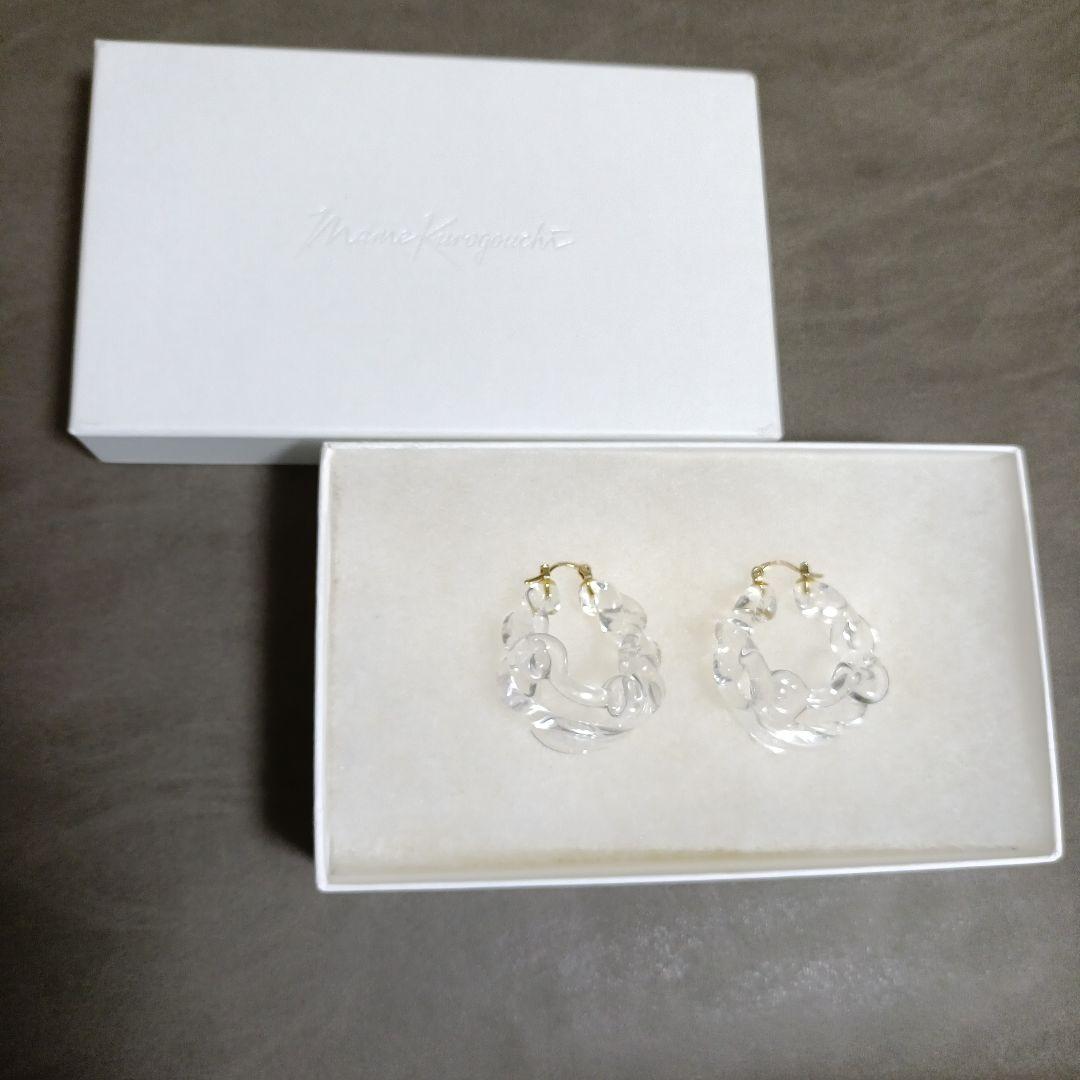 mamekurogouchi フープピアス ゴールドトーン