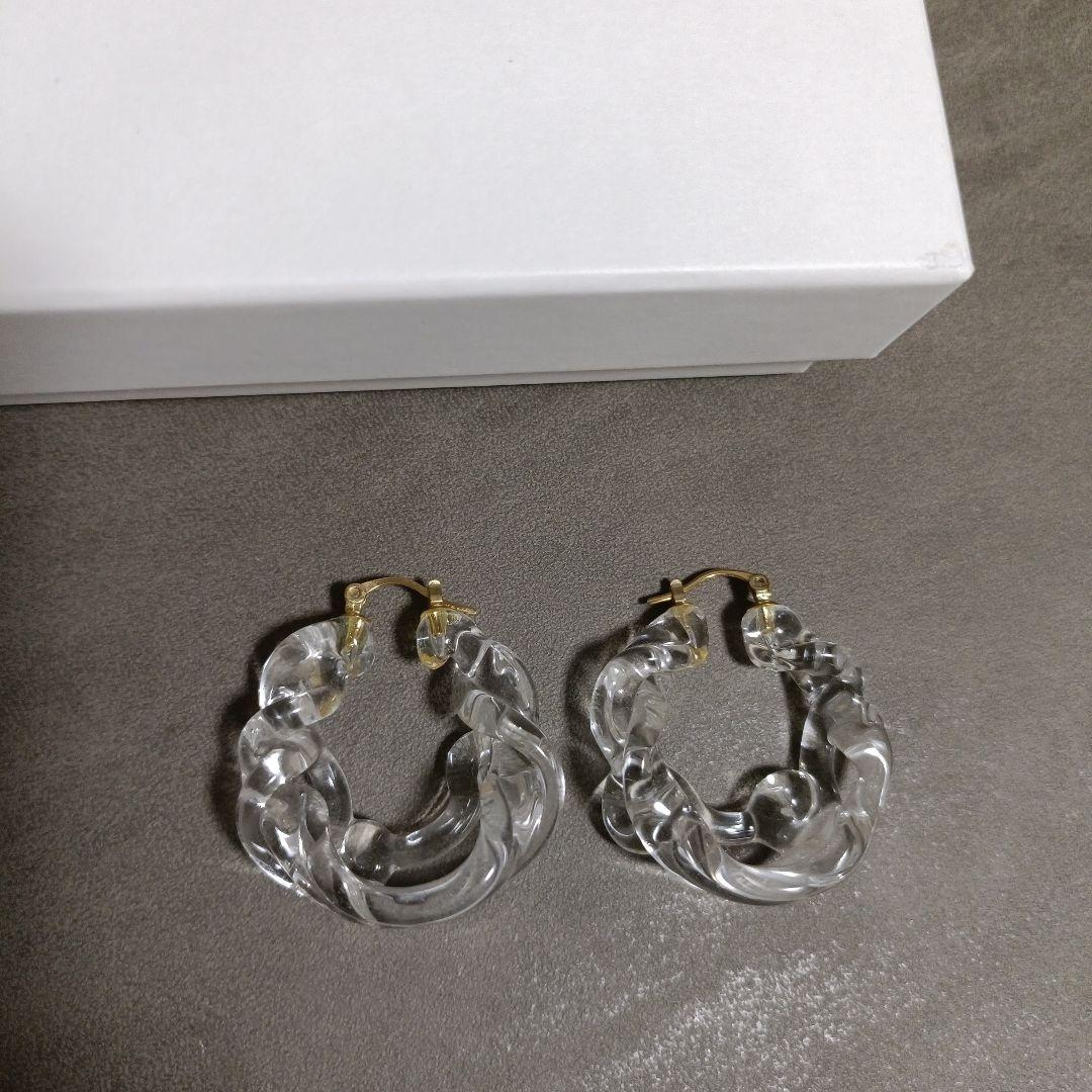 mamekurogouchi フープピアス ゴールドトーン