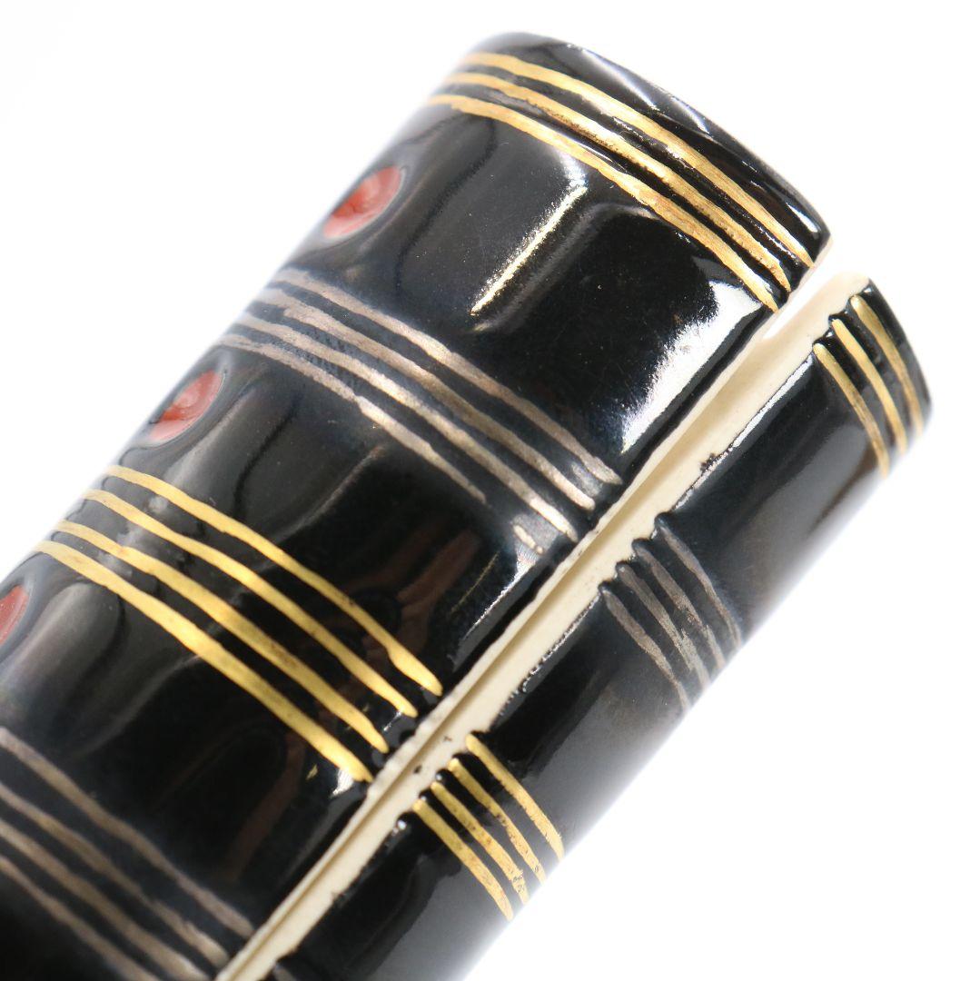 手塚桐鳳作 仁清筒香合 茶道具 共箱共布 共箱　C189　1F18