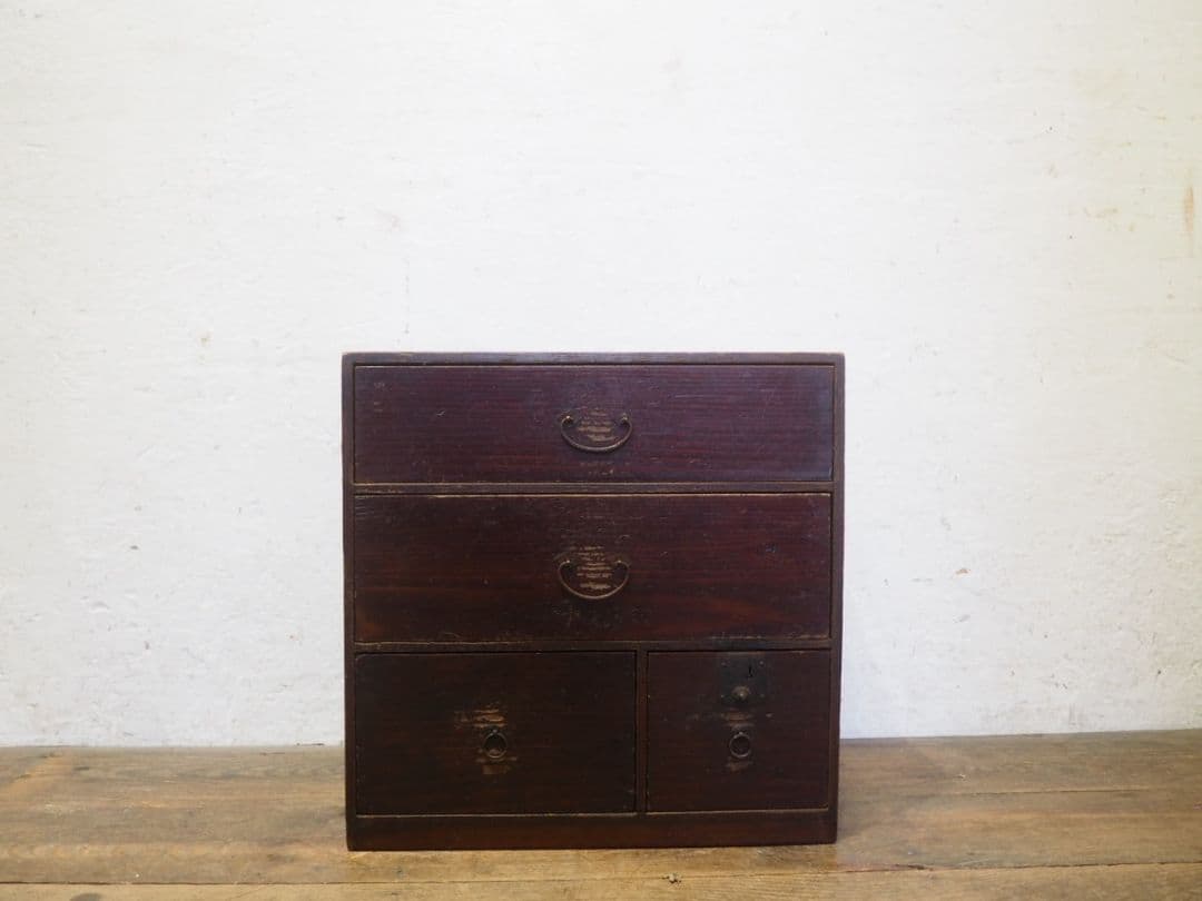 1188 アンティーク　小箪笥　和タンス　収納棚　引き出し　ケース　レトロ