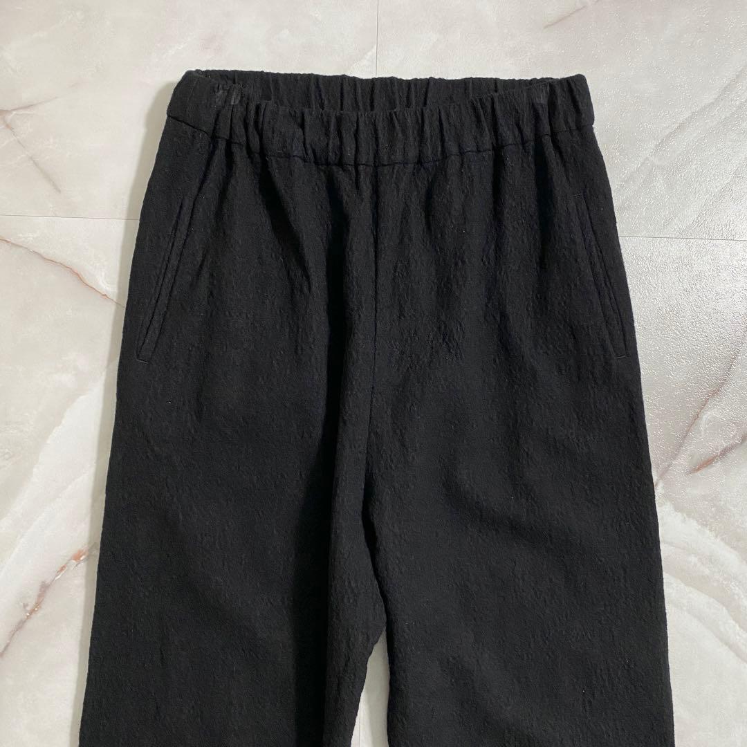 A17661 美品 アーツ&サイエンス ウール縮絨サルエルパンツ ブラック 1