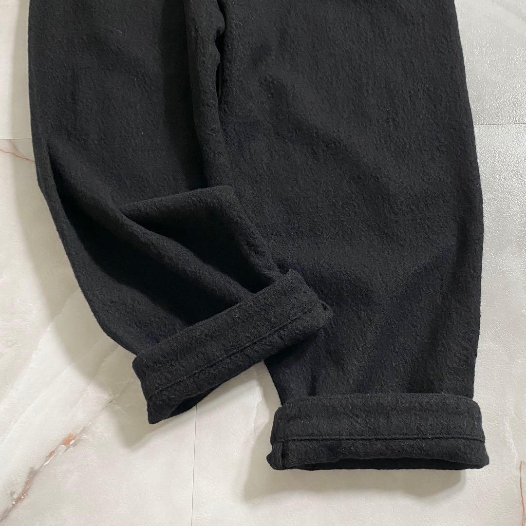 A17661 美品 アーツ&サイエンス ウール縮絨サルエルパンツ ブラック 1