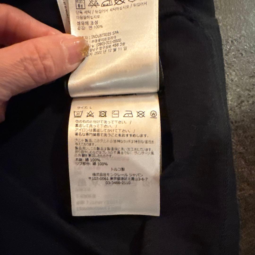 MONCLER FRGMT ブラック Tシャツ Ｌ