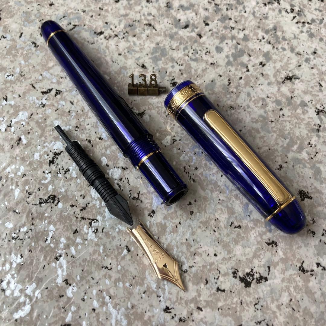 #138 オーバーホール済み 万年筆 PLATINUMプラチナ 3776 14k