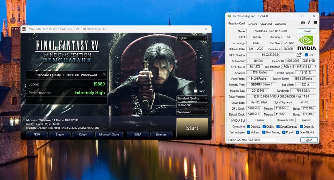 Asus RTX 3080 20GB rog AI用