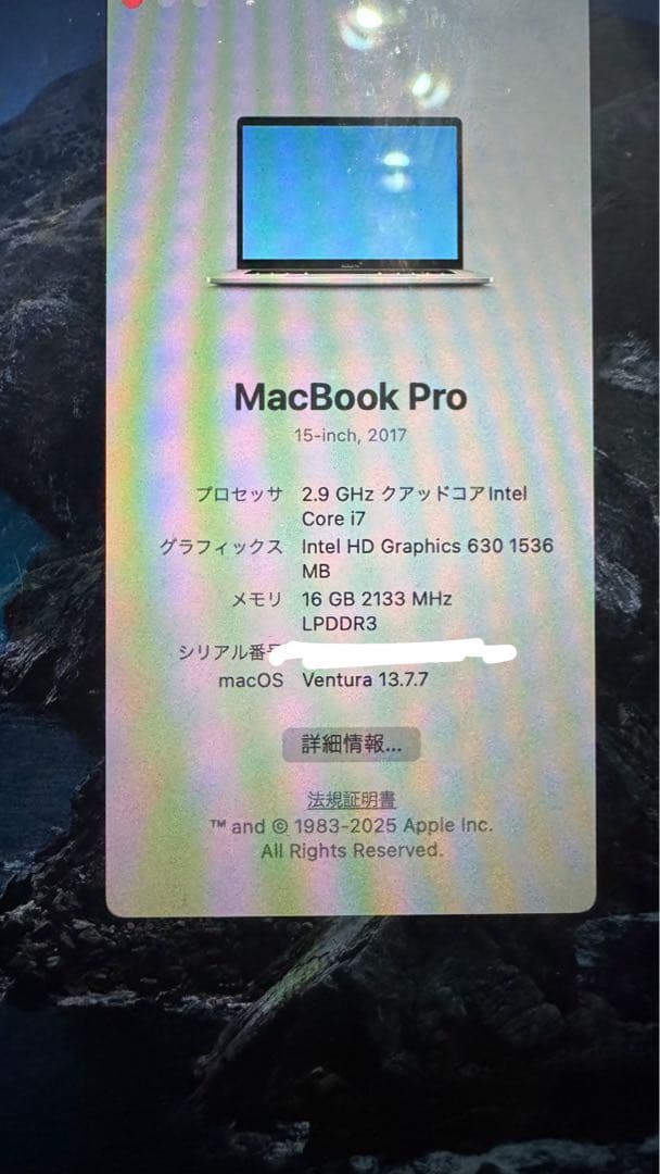 【本日価格】Apple MacBook Pro 15インチ 2017 おまけ付き
