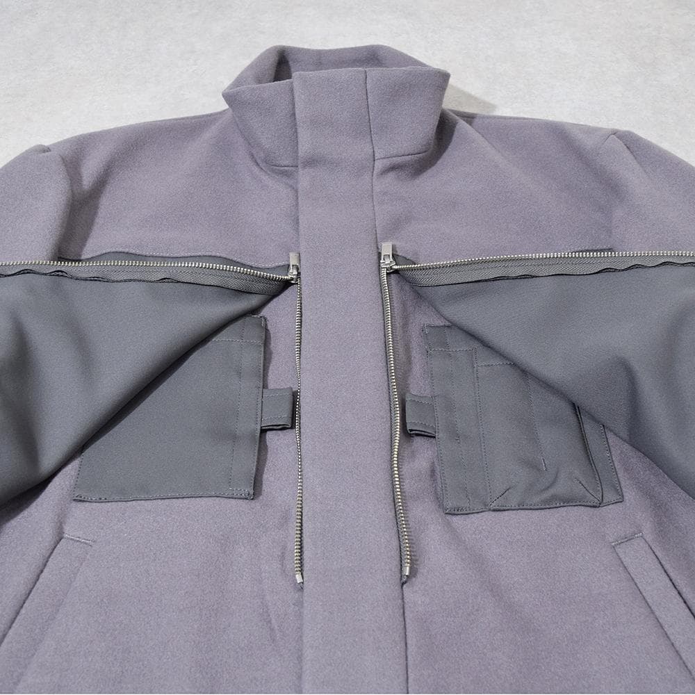 23AW ズッカ zucca 多ポケット ギミック ニットメルトン ブルゾン