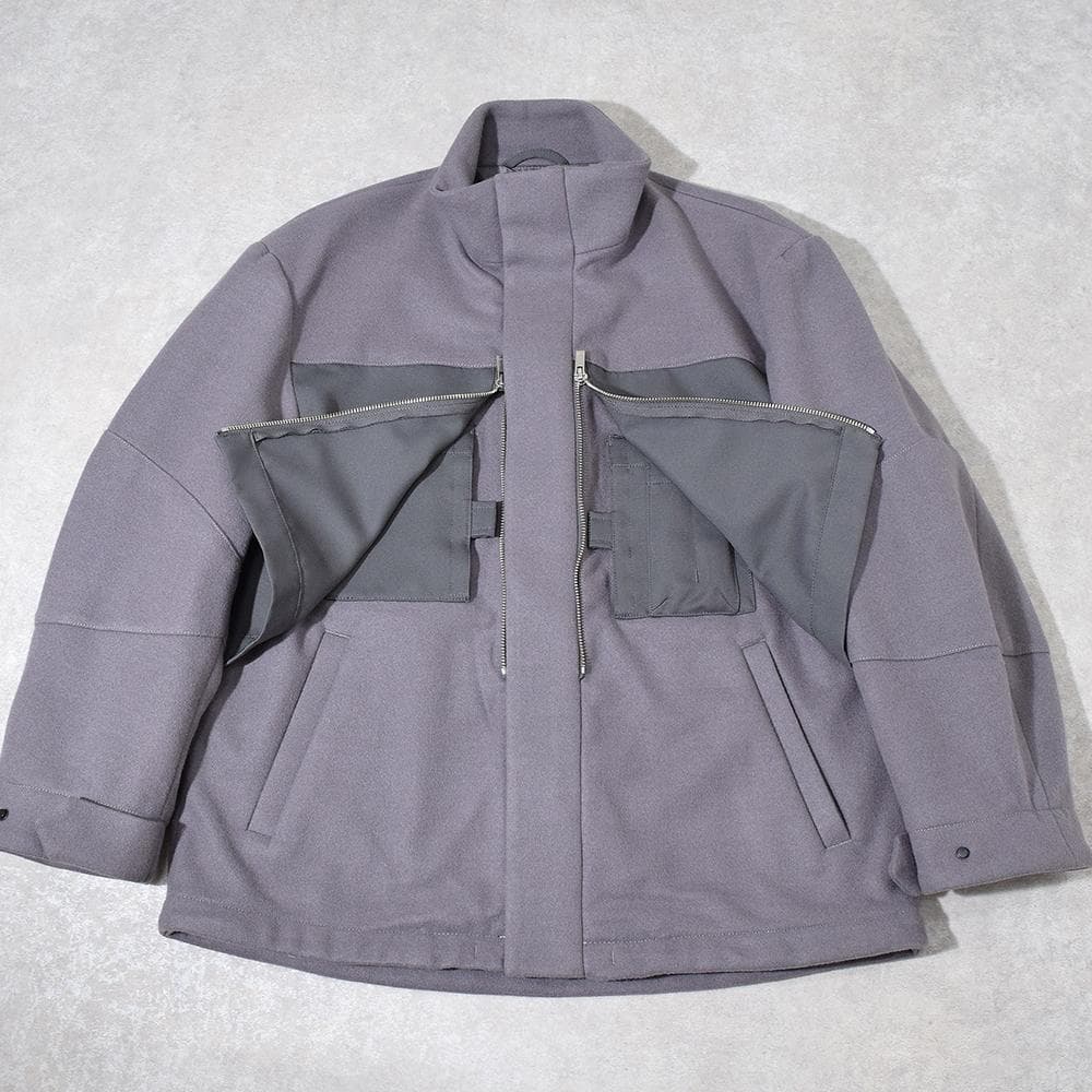 23AW ズッカ zucca 多ポケット ギミック ニットメルトン ブルゾン