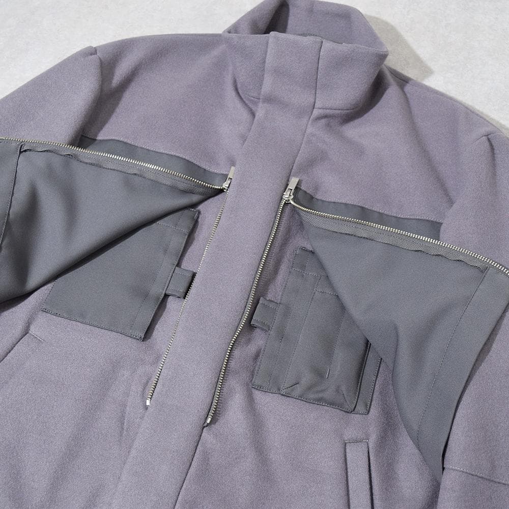 23AW ズッカ zucca 多ポケット ギミック ニットメルトン ブルゾン